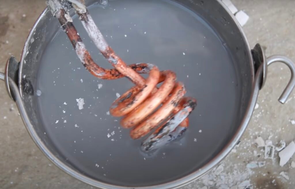 Vinegar Magic removed scaling how to clean Immersion Heating Rod